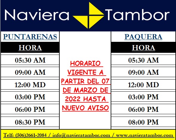 Ferry schedule