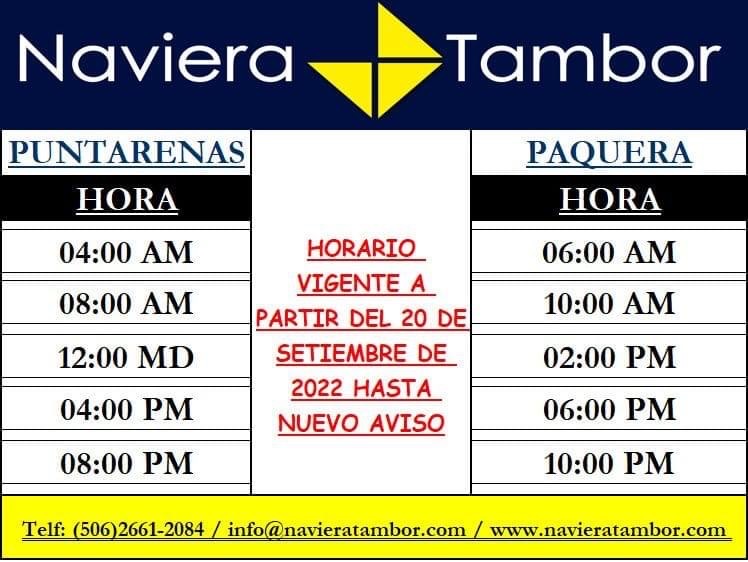 New ferry and bus schedules - Bahia Rica Adventure